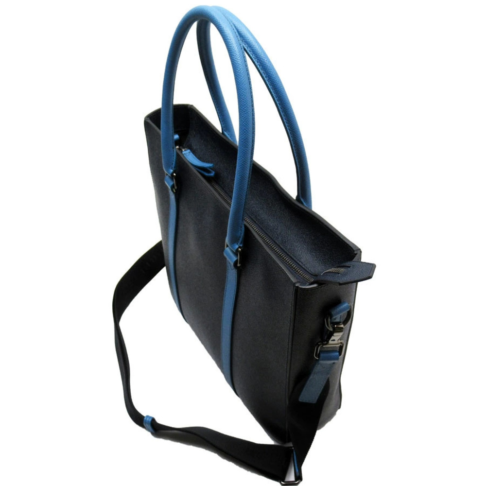 Burberry Shoulder Bag leather Blue Navy 2way